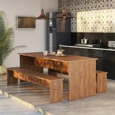 Conjunto Mesa E 2 Bancos Festivo Life Siena Móveis Ba