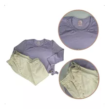 Conjunto Feminino Blusa Moletinho Calça Menina Infantil 4-10