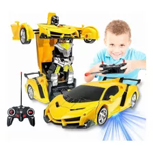 Coche De Juguete Transformer Rc 2 En 1 Con Control Remoto