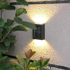 Farol Solar Para Pared Exterior Con Luces En Dos Direcciones