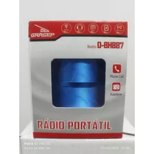 Caixinha De Som Grasep Dh-887 Portátil Com Bluetooth Azul