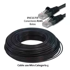 (100 Metros) Cable Utp Cat5e 70% Cobre Botas/conectores 