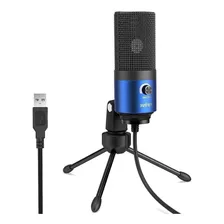 Microfone Fifine K669b Condensador Cardioide Cor Azul