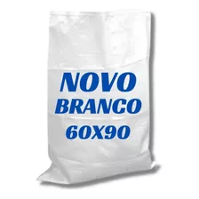 Saco De Ráfia 60x90 Grande P/ 60kg Novo Branco 20 Unidades