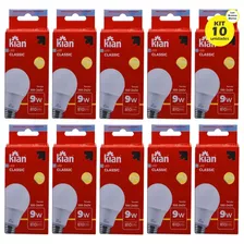 Kit 10 Lampada Led 9w Kian 3000k Amarela Promoção