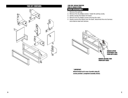 Base Frente Para Estereo Mercury Villager 1999 A 2002 Ndk717 Foto 4