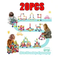 20pcs Big Size Magnetic Stick Building Blocks Ímãs Para Cria