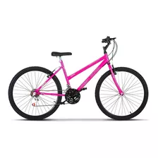 Bicicleta Aro 26 18 Marchas Rosa Ultra Bikes Feminina