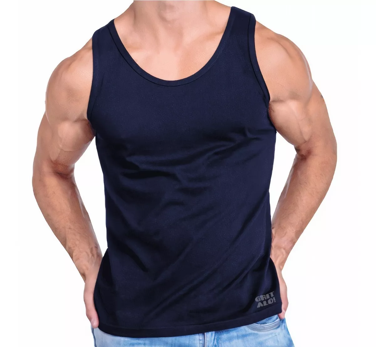 Camiseta Tank Top Hombre Gym Lisa
