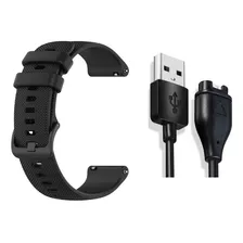 Pulseira Soft Compatível Garmin Forerunner 745 + Cabo Usb