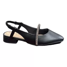 Sapato Ramarim Mule Feminino Bailarina Brilhante 24-15132