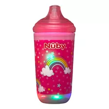 Copo Pisca Pisca Divertido Térmico Nuby Antivazamento 300ml Cor Rosa