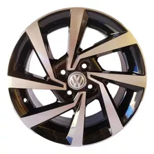 Jogo De Roda Vw Gol Power Aro 14x5,5 Saveiro Voyage + Bicos Cor Preto Com Diamantado