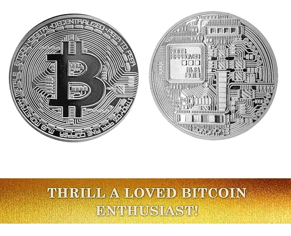 Bitcoin Moneda De Colección De Lujo Dorada Blockchain 