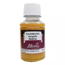 Tinta Para Aerógrafo Ouro Metálico 100ml ( Removível )