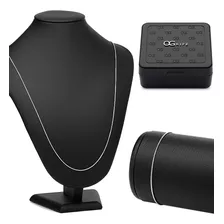 Kit Corrente Pulseira Masculino Fino Cj-112 Aço Inox Prata