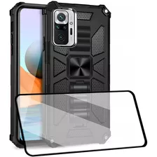 Kit Mica 9d + Funda Xiaomi Blindada Uso Rudo Esquinas Stand