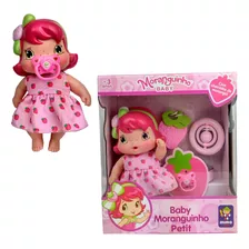 Boneca Baby Moranguinho Amiguinha 20 Cm Mimo Com Acessórios