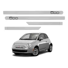 Jogo De Friso Lateral Porta Fiat 500 Prata Argento 2011 2012