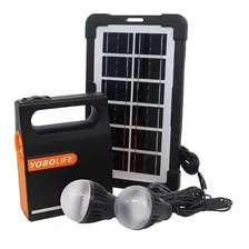 Kit De Iluminación Solar Recargable C/usb - Electroimporta -