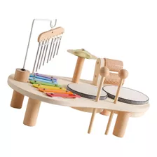 Juego De Batería Para Niños, Kits Musicales De Madera,