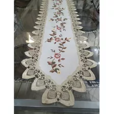 Caminho De Mesa Guipir Bordado 40x180cm Trilho Croche Renda