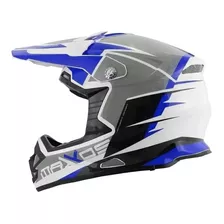 Capacete Mattos Racing Mx Pro Mttr Azul Novo Lançamento 