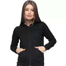 Moletom Feminino Básico Malwee Zíper E Capuz Blusa De Frio