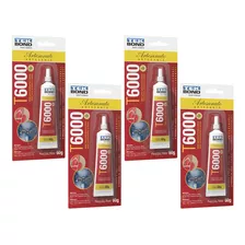 Kit 4 Cola T6000 Tek Bond Permanente 60g P/ Bijuteria Joias