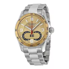 Relógio Victorinox 241619 Swiss Chrono Classic Dourado Prata