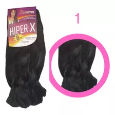 Jumbo Hiper/super X 400g Cabelo Sintético Jumbão Tranças Boxbraids Cor 1# Preto