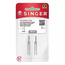 Agulha Dupla 3mm Singer 2025 Costura Doméstica