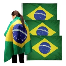 Kit 3 Bandeiras Do Brasil 1,5m 0,90m 150cm 90cm Manifestação