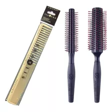 Escova Profissional De Cabelo Cricket 8 E 12 + Pente Cricket