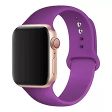 Pulseira Sport Compatível Apple Watch Serie 8 41mm 45mm Sm Cor Roxo Largura 45 Mm