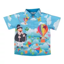 Camisa Masculina Social De Festa Mundo Bita Meninos Infantil