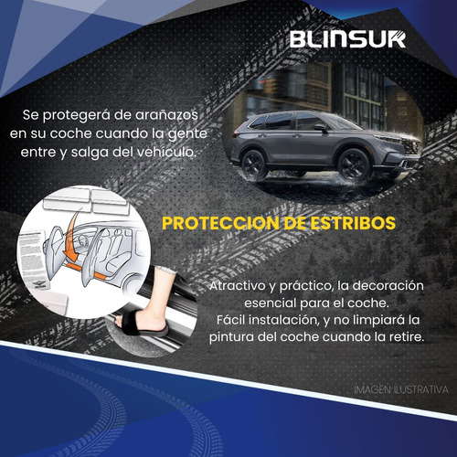 Sticker Proteccin De Estribos Puertas Para Honda Hr-v Foto 2