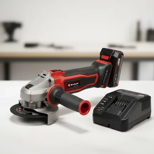 Kit Einhell: Amoladora Angular Inalámbrica Rojo + Cargador Y Batería 18v 2.5ah Litio