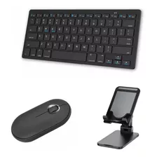 Teclado E Mouse Bluetooth + Sup Para Tablet Amazon Fire Hd10