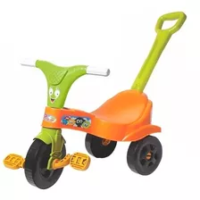 Triciclo Motika Laranja Velotrol Infantil Com Haste Lugo