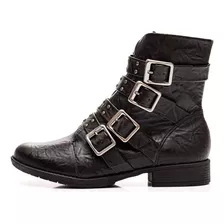 Bota Piccadilly Coturno Detalhes Em Fivelas - 653006