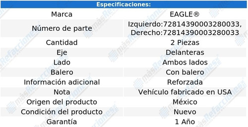 Par Bases Amortig Del Chevrolet Aveo5 L4 1.6l 07 Al 11 Eagle Foto 2