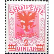 Albania, Sello Sc. 125 Zu Wied 2q Sobre 10q 1920 Nuevo L7586