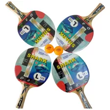 Kit Raquete De Ping Pong Giant Dragon Shark +2 Bolinhas