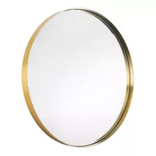 Espelho Decorativo Moldura Dourado Metal De 50cm 