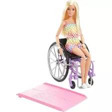 Boneca Barbie Fashionista Cadeira De Roda Loira Hjt13 Mattel