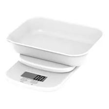 Balanza De Cocina Recipiente Nictom Digital Alta Precisión Capacidad Máxima 2 Kg Color Blanco