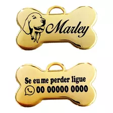 Placa Identificação Nome Telefone Gravado Laser Pit Bull Pet