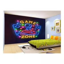 Adesivo De Parede Salão De Jogos Game Zone Joy .m² Jcs111