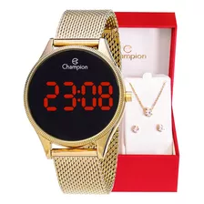 Relógio Feminino Champion Dourado Digital Original Cor Da Correia Dourada Cor Do Fundo Como Na Foto